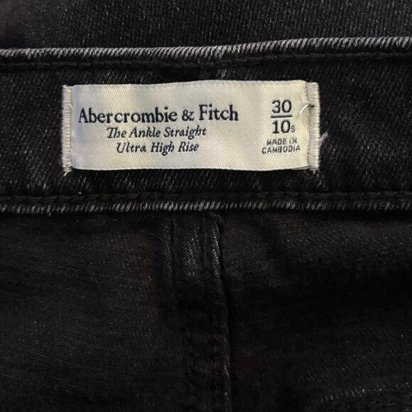 Abercrombie & Fitch A&F Size 30 10 Short Ankle Straight Ultra High Rise Jeans - Picture 3 of 4